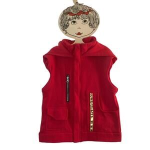 FORTNITE Girl’s Pink/Black Sweatshirt Hooded Zip Up Vest / Size: Large 10-12